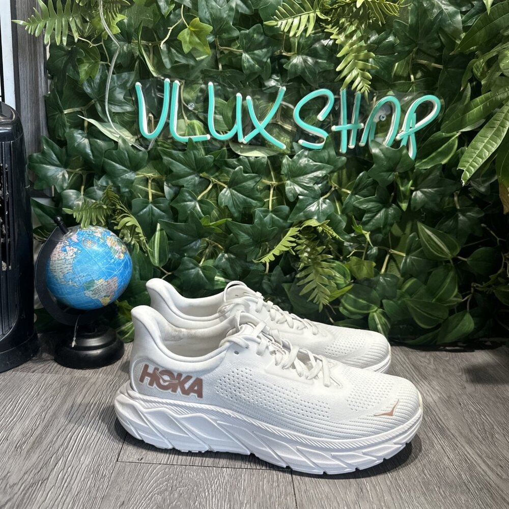 Hoka One One Arahi 7 Women’s Marathon Running Gym Training Shoes White Size 10 B